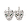 Brass Micro Pave Cubic Zirconia Pendants KK-M240-05P-1