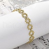 304 Stainless Steel Ring Link Chain Bracelets for Women BJEW-F488-21G-01-2