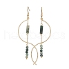 Column Natural Moss Agate Dangle Earrings EJEW-JE06335-05-2