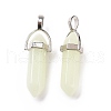 Synthetic Luminous Stone Pointed Pendants G-B041-04P-01-4