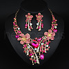 Alloy Glass Rhinestone Earrings & Necklaces Sets FS-WG8F07A-03-1