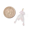 Glass Seed Beaded Jellyfish Pendants PALLOY-MZ00707-01-2