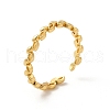 Rack Plating Brass Leaf Wrap Cuff Rings for Women RJEW-C050-10G-1