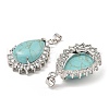 Synthetic Turquoise & Rhinestone Pendants G-K338-31P-06-2