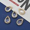 Transparent Glass Pendants GLAA-T007-08G-6