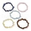 12 Constellation Natural Mixed Gemstone Chip Beaded Stretch Bracelets Sets for Women Men BJEW-JB10264-04-3