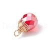Brass and Glass Pendants PALLOY-JF03369-01-5