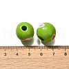 Valentine's Day Element Printed Wood Beads WOOD-R002-01-11-3