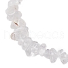 Natural Quartz Crystal Rock Crystal Chip Beaded Stretch Bracelets for Women Men BJEW-JB10665-02-3