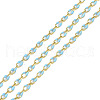 Ion Plating(IP) 304 Stainless Steel Dapped Chains AJEW-Q150-09G-05-1
