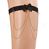Imitation Leather Bowknot Tassel Alloy Leg Chain WGF1871-04-1