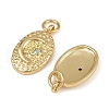 Brass Micro Pave Cubic Zirconia Pendants KK-A257-03G-2