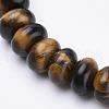 Natural Tiger Eye Beaded Stretch Bracelets BJEW-S127-04-2