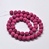 Natural Lava Rock Round Bead Strands G-I124-8mm-05-3