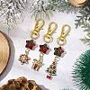 Christmas Theme Alloy Enamel with Rhinestone Pendant Decoration KEYC-JKC00977-2