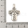 Brass Micro Pave Clear Cubic Zirconia Pendants KK-B099-01P-T-3