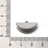 Non-Tarnish 304 Stainless Steel Ribbon Crimp Ends STAS-C080-05C-P-3