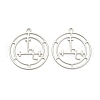 Tarnish Resistant 304 Stainless Steel Sigil of Lilith Pendants STAS-P201-04P-1