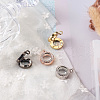 4Pcs 4 Colors Alloy Glass Crystal Rhinestone Pendants PALLOY-TA0002-37-5