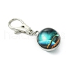 Galaxy Theme Luminous Glass Ball Pendant Decorations HJEW-JM02798-03-4
