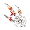 Woven Net/Web with Feather Pendants PALLOY-JF03977-5