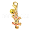 Gecko Alloy Enamel Pendants Decoraiton HJEW-JM01043-3