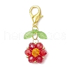7Pcs 7 Colors Glass Pendants Decorations HJEW-MZ00249-3