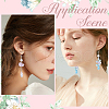SUNNYCLUE 500PCS 5-Petal ABS Plastic Imitation Pearl Bead Caps KY-SC0002-01-5