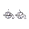Brass Micro Pave Colorful Cubic Zirconia Pendants ZIRC-Z011-04P-1