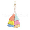 Handmade Macrame Nylon Thread Pendant Decorations HJEW-P019-12G-05-2