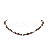Natural Coconut Heishi Beaded Necklaces NJEW-JN05308-01-2