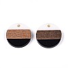 Resin & Walnut Wood Pendants RESI-T057-35M-4