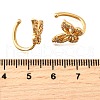 Brass Micro Pave Clear Cubic Zirconia Cuff Earrings EJEW-F370-23G-5