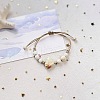 Shell Shape Ceramic Beads Braided Bead Bracelets FS-WG4C919-08-1