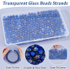 SOFPLATE 3 Strands Two-Tone Crackle Baking Painted Transparent Glass Beads Strands CCG-SP0001-01B-5
