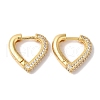 Brass Micro Pave Clear Cubic Zirconia Hoop Earrings for Women EJEW-A110-05G-2
