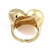 Clear Cubic Zirconia Open Cuff Rings RJEW-U002-07G-3