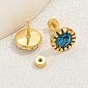 Stainless Steel Flat Round Stud Earrings DQ9727-3