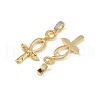 Brass Micro Pave Cubic Zirconia Pendants KK-H072-15B-G-2