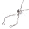Non-Tarnish 304 Stainless Steel Faceted Bar Link Chain Necklace Makings AJEW-JB01185-01-2