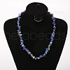Natural Lapis Lazuli Chip Beaded Necklaces for Women FS-WG9F5E2-03-1