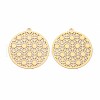 Rack Plating 201 Stainless Steel Filigree Pendants STAS-T057-43G-2