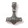 Retro 304 Stainless Steel Pendants STAS-C109-15AS-2