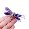 Natural Amethyst Crystal Dragonfly Figurines PW-WG22635-01-5