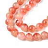 Dyed Natural White Jade Beads Strands G-T138-6mm-210-18-3