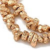 Electroplated Natural Lava Rock Beads Strands G-I360-U02-02-3