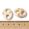 Opaque Acrylic Coffee Bean Connector Charms OACR-G042-04-3