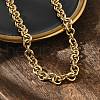Ion Plating(IP) 304 Stainless Steel Rolo Chains Necklaces NJEW-F297-02G-1