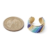 Glass Seed Beads Gradient Open Cuff Rings RJEW-MZ00021-3