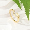 Brass Finger Rings for Women KK-P299-10G-2
